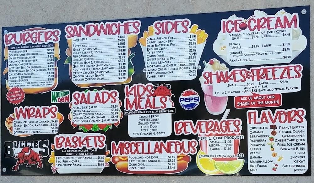 Bullies Drive-In Menu image 4